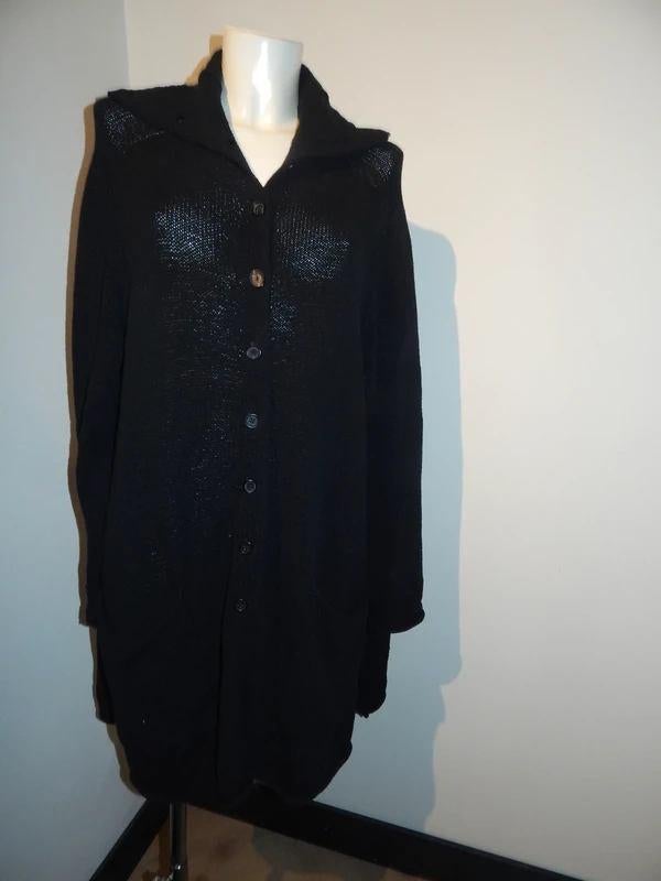 Rundholz zwart gebreid vest lager model oversized S/M/L/XL, Verzenden, Zwart, Rundholz, Zo goed als nieuw