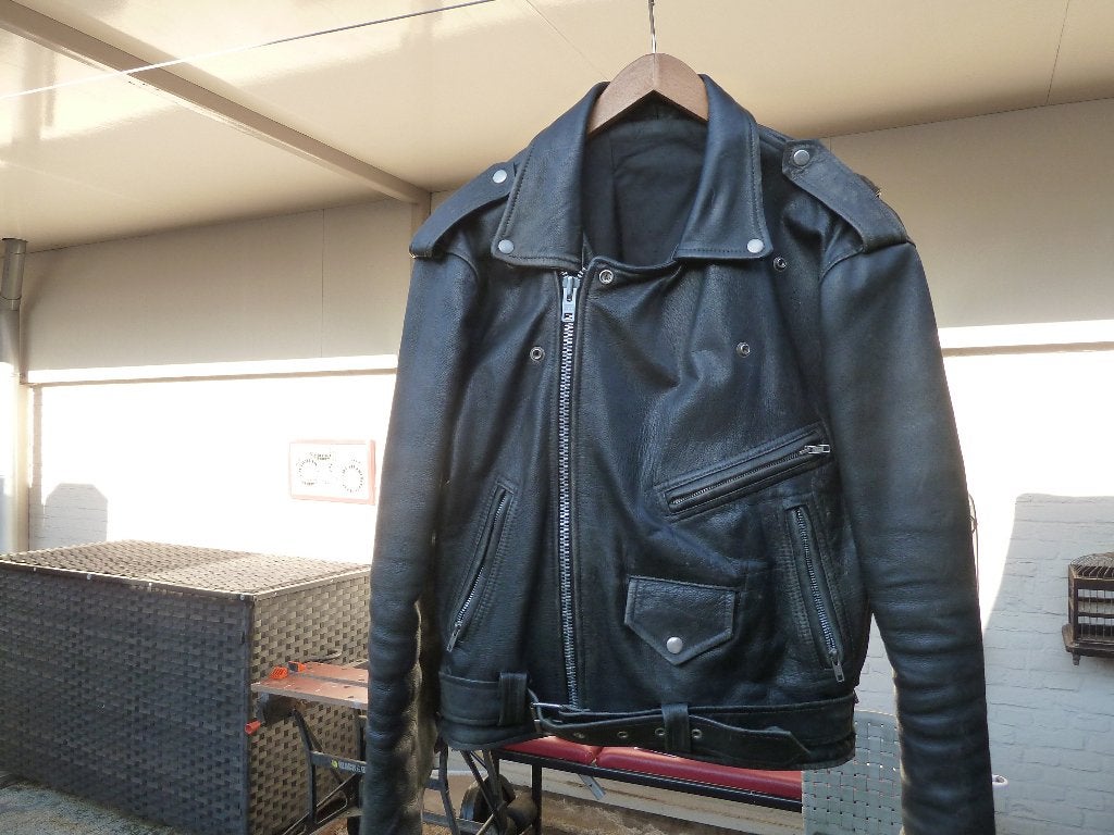 korte leren jas, vintage  maat M, Ophalen, Onbekend, Dames, Jas | leer