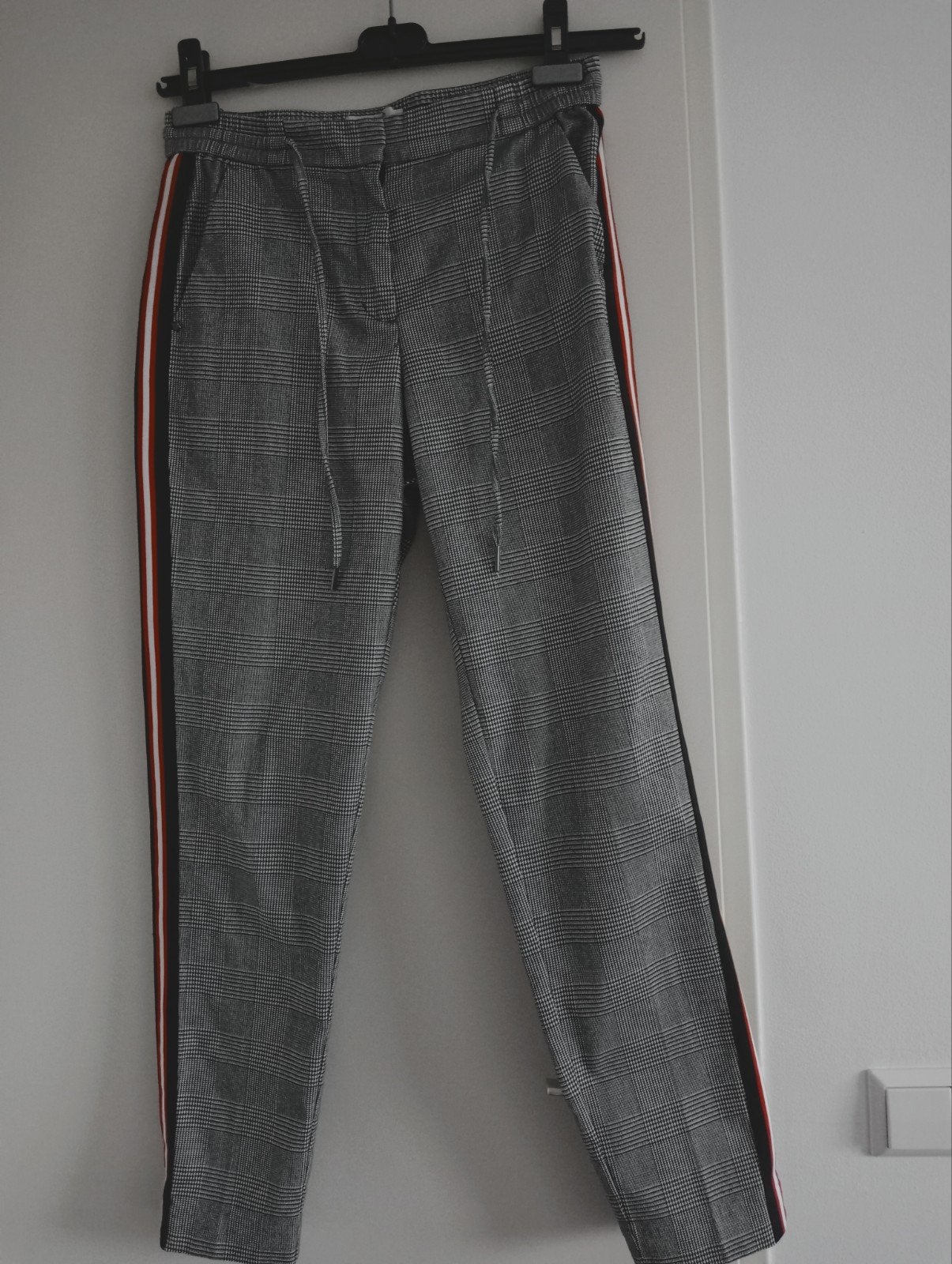 Sandwich geruite pantalon broek met bies - Maat 36, Meerkleurig, Ophalen of Verzenden, Zo goed als nieuw, Maat 36 (S)