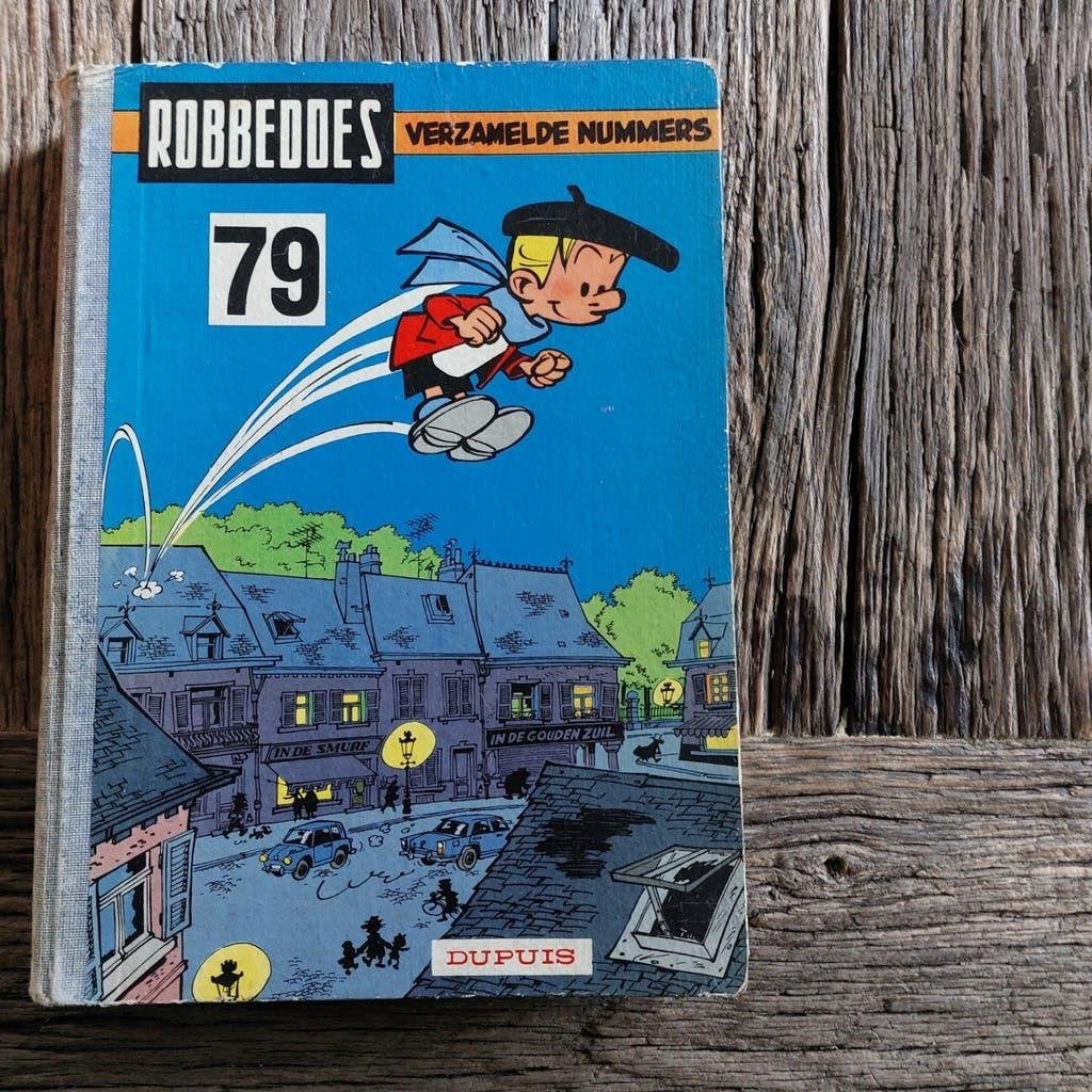 Oude Robbedoes bundeling 79 uit 1961 met alle micro´s, Eén stripboek, Ophalen of Verzenden, Gelezen