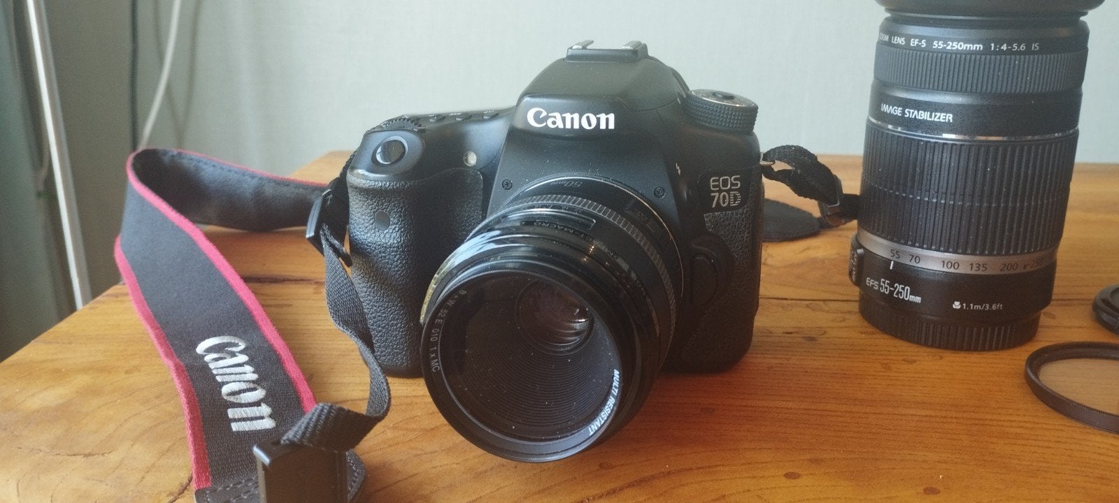 Canon spiegelreflexcamera 70D met lenzen en toebehoren., Ophalen, Kantelbaar/draaibaar scherm, Gebruikt, Spiegelreflex