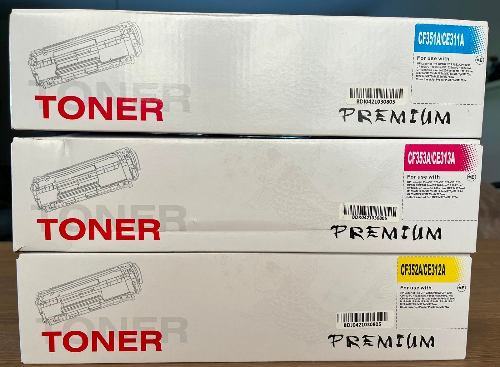 3 stuks ! HP Toner Cartridge Set - CF351A, CF353A, CF352A, Ophalen of Verzenden, Nieuw, Toner