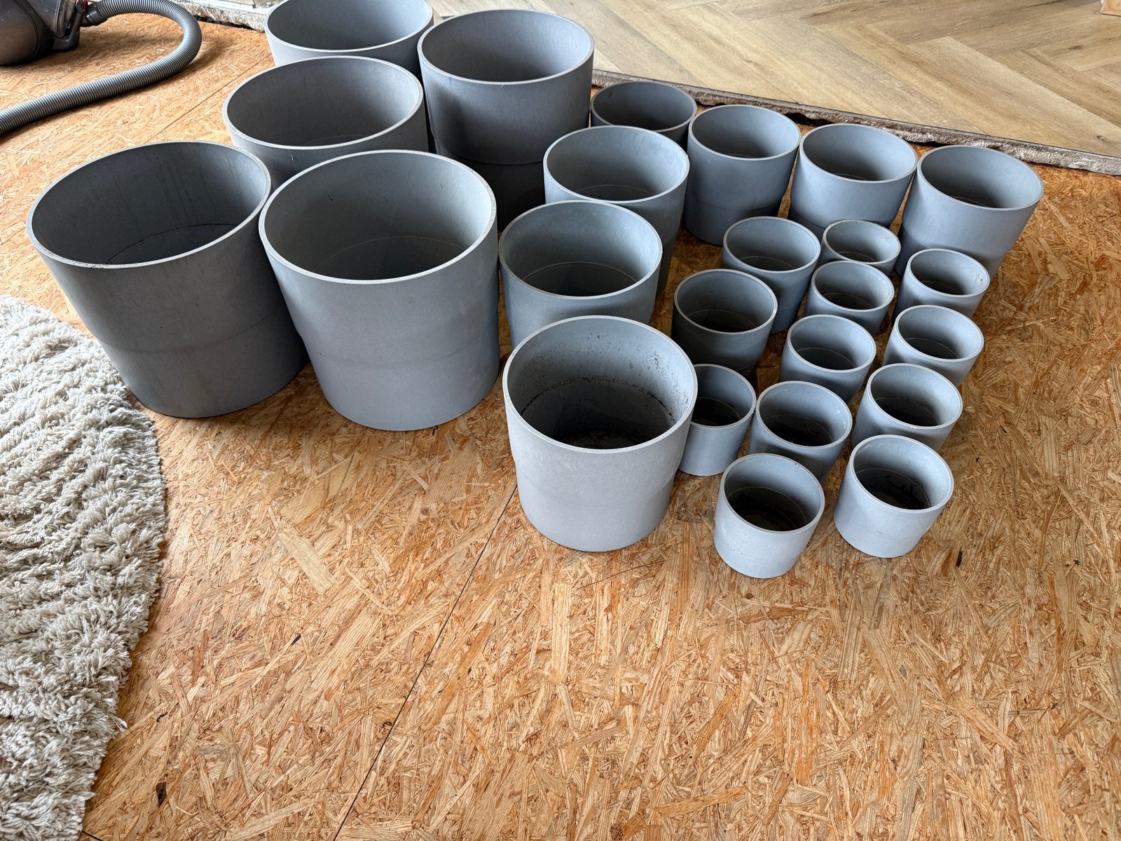 IKEA NYPON Bloempotten - Diverse maten, 24 stuks., Kunststof, Gebruikt, Rond, Binnen