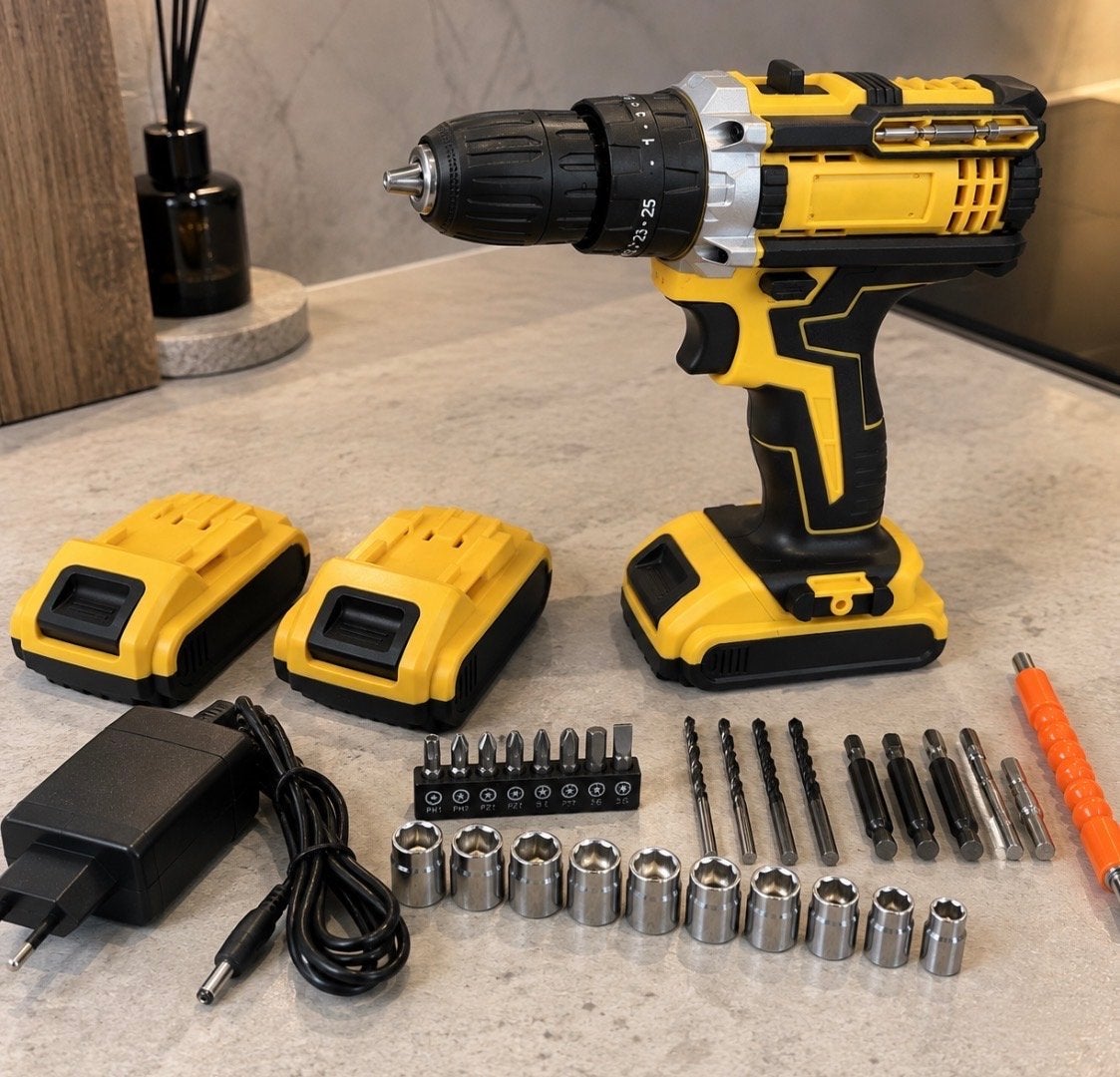 Accuboormachine 400W 25+3 Koppelstanden Makita Compatibel, Variabele snelheid, Nieuw, Ophalen of Verzenden, Boor- en Schroefmachine