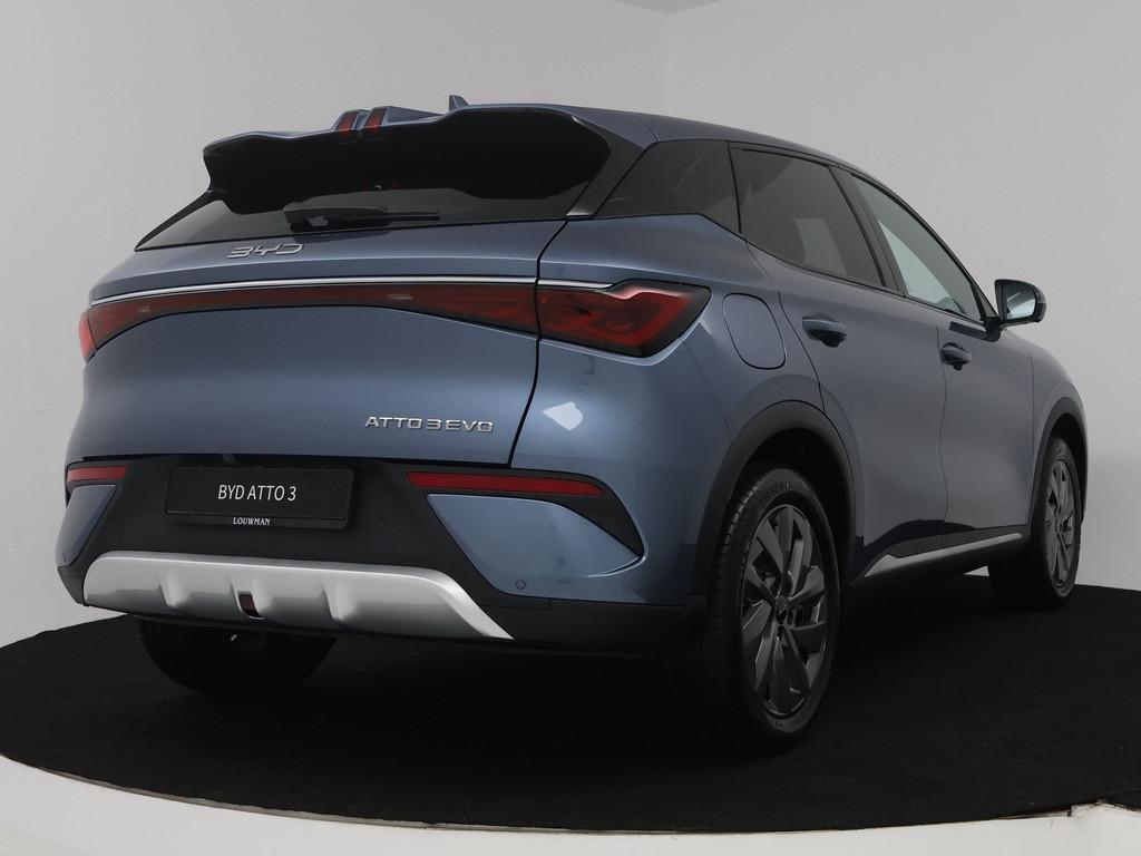 BYD Atto 3 EVO Design 74.8 kWh | Nieuwste generatie | 510 KM, Auto's, Automaat, Achterwielaandrijving, Zwart, Blauw