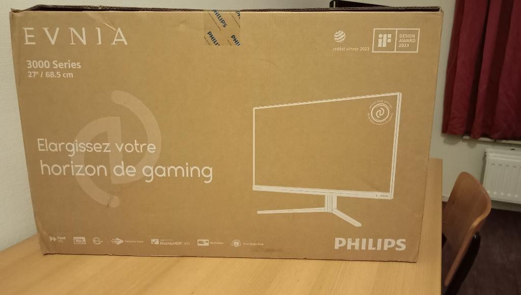 PhilipsEvnia27M2N3800A 4KModeGamingMonitorHDR400160-320hz27", Gaming, IPS, PhilipsEvnia27M2N3800A, In hoogte verstelbaar