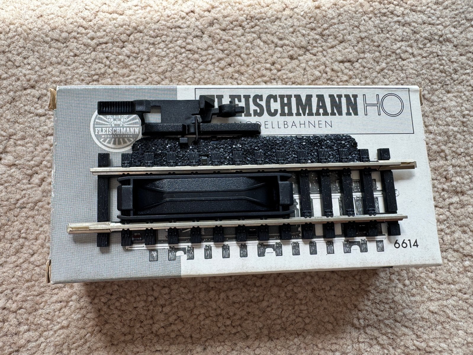 Fleischmann modelrail, ontkoppelrail 6614 (nieuw 5x), Gelijkstroom, Fleischmann, Nieuw, Rails