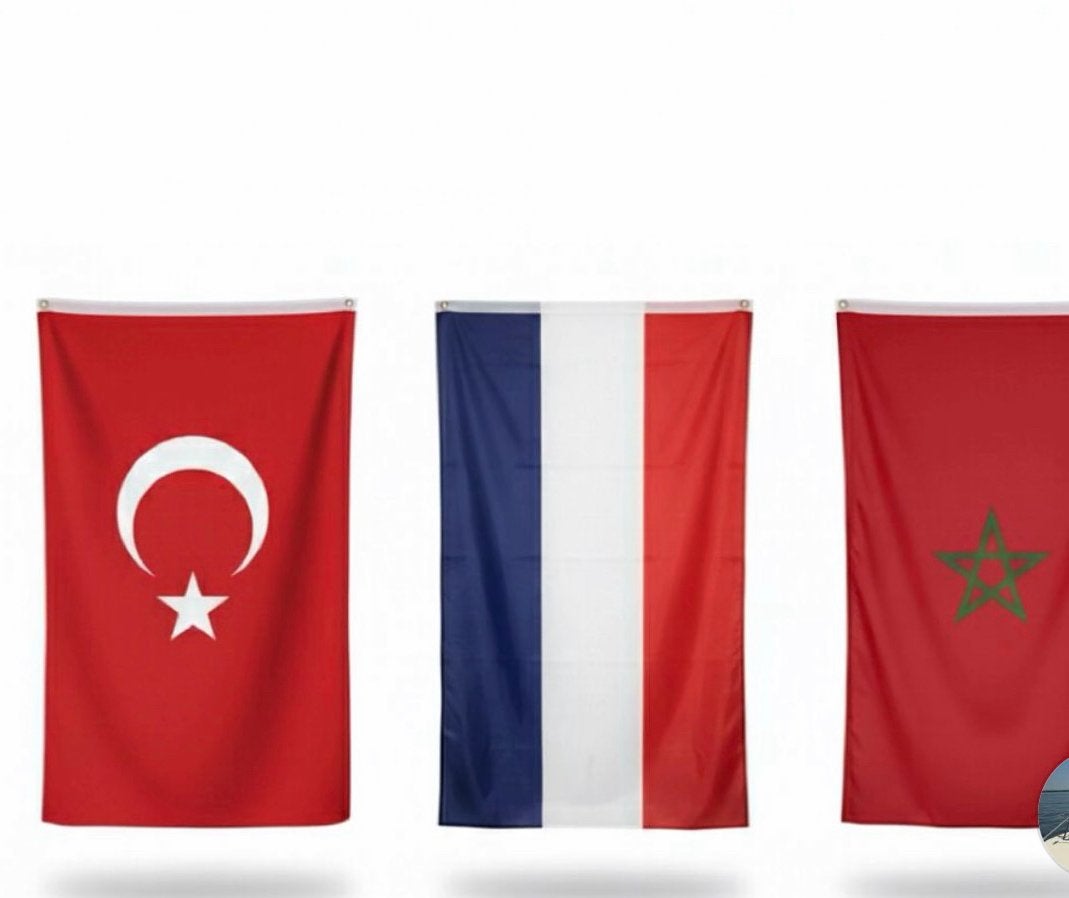 Turkije nederland en marokko vlaggen, Ophalen of Verzenden