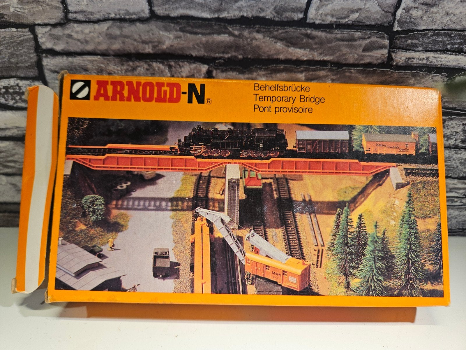 Arnold Reserve brug Behilfsbrucke N spoor trein 1:160, Ophalen of Verzenden, Gelijkstroom, Brug, Tunnel of Gebouw, Arnold