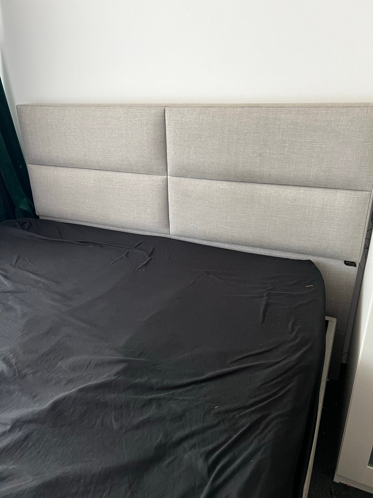 AVEC Boxspring bed met opbergruimte - 160x200 cm, Tweepersoons, Ophalen of Verzenden, Zo goed als nieuw, 200 cm