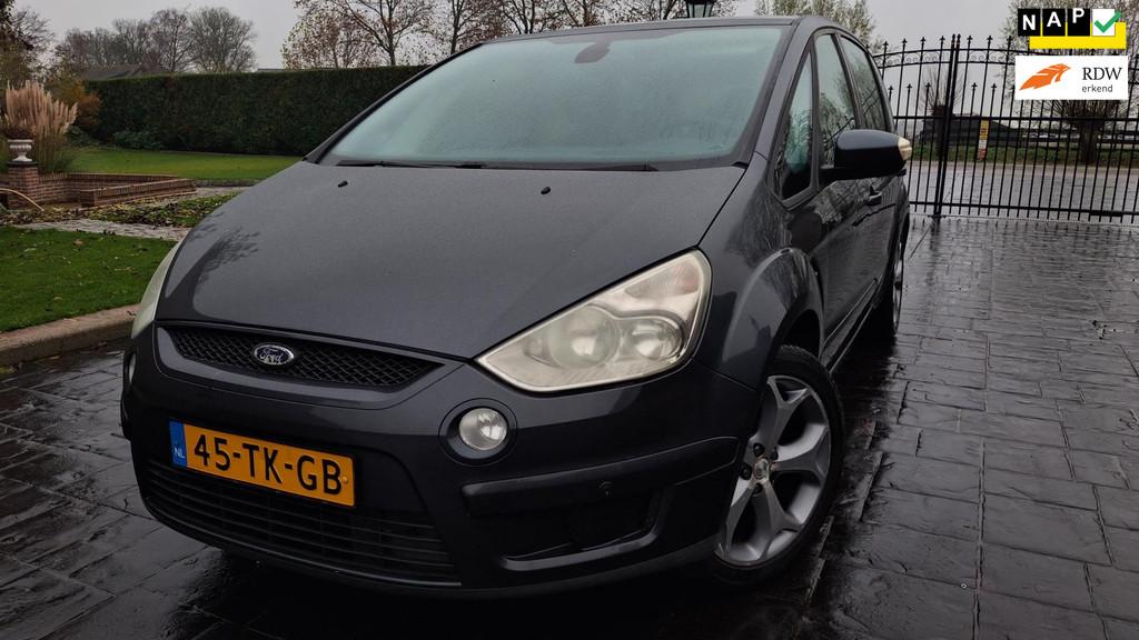 Ford S-Max 2.0-16V 7 persoons ECC PDC Iruil Mogelijk, Voorwielaandrijving, Gebruikt, 1505 kg, Leder en Stof