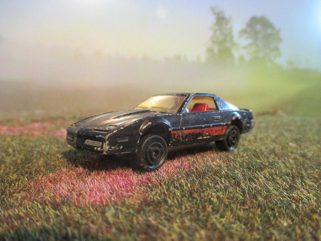 1:62 Pontiac Firebird Trans-Am Majorette smalle wielen zwart, Ophalen of Verzenden, Gebruikt, Auto