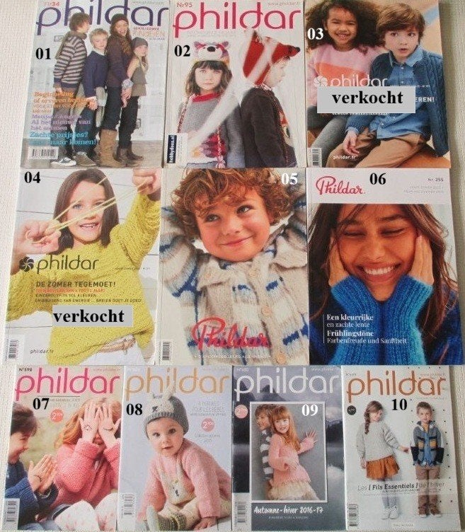 Breiboeken Phildar magazine breien,haken,fashion,Kids,baby, Verzenden, Zo goed als nieuw, Breien of Haken, Patroon of Boek