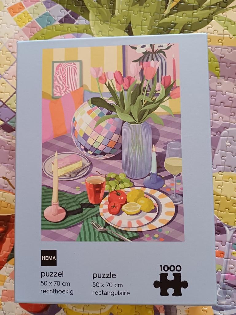 Puzzel 1000 stukjes bloemen, Ophalen of Verzenden, 500 t/m 1500 stukjes, Zo goed als nieuw