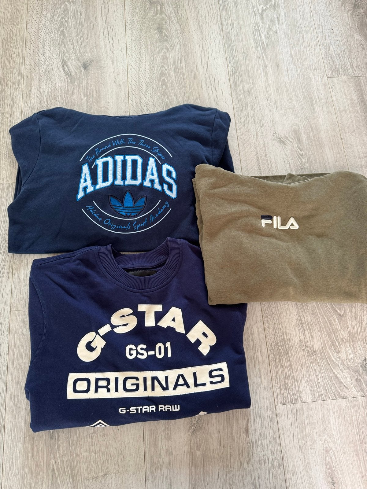 Jongens truien pakket Adidas, G-Star Raw, Fila - Maat 176, Ophalen of Verzenden, Gebruikt, Jongen, Trui of Vest