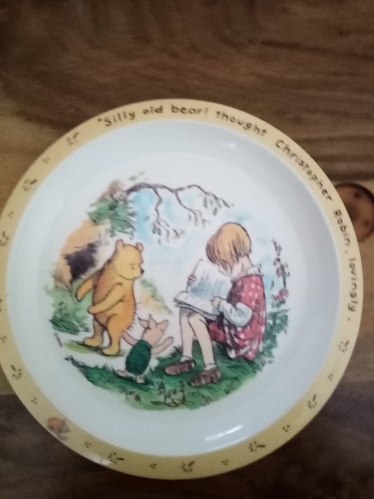 Kinderbordje Winnie de Poeh - Gebruikt, Verzamelen, Ophalen, Winnie de Poeh of vrienden, Gebruikt, Servies