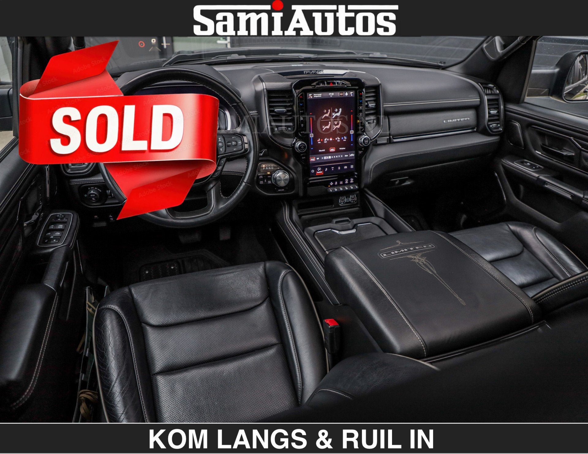 Dodge Ram BLACK ON BLACK LIMITED | 5.7 V8 402 PK | 74950,- |, Auto's, Dealer onderhouden, Gebruikt, 5654 cc, Met garantie (alle)