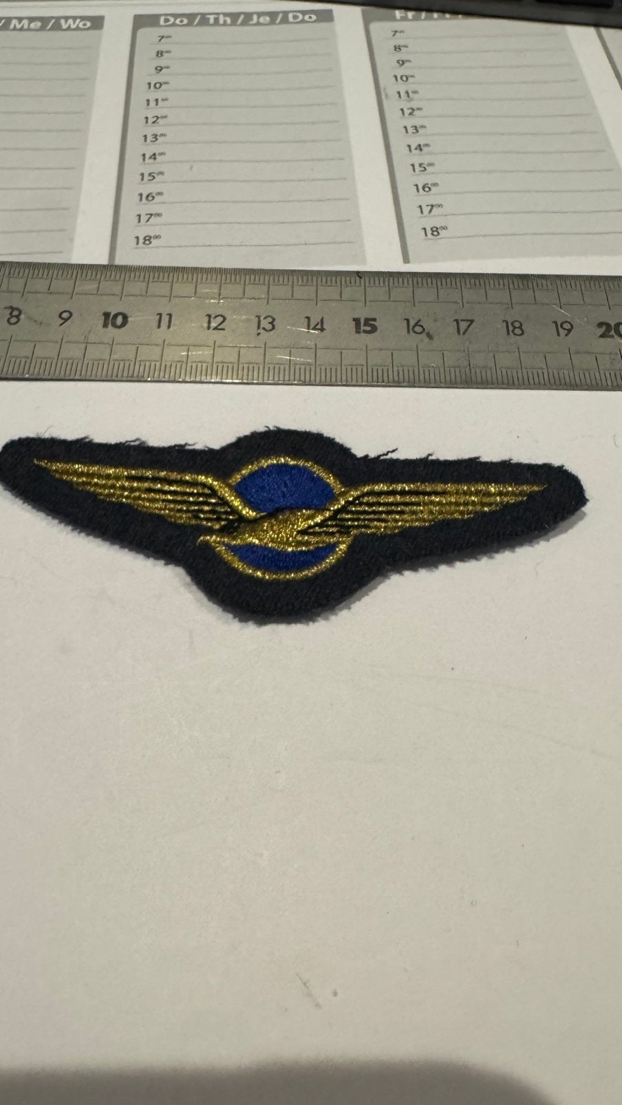 Pilotenwing klu luchtmacht klein militair brevet 2, Ophalen of Verzenden, Luchtmacht, Nederland, Embleem of Badge