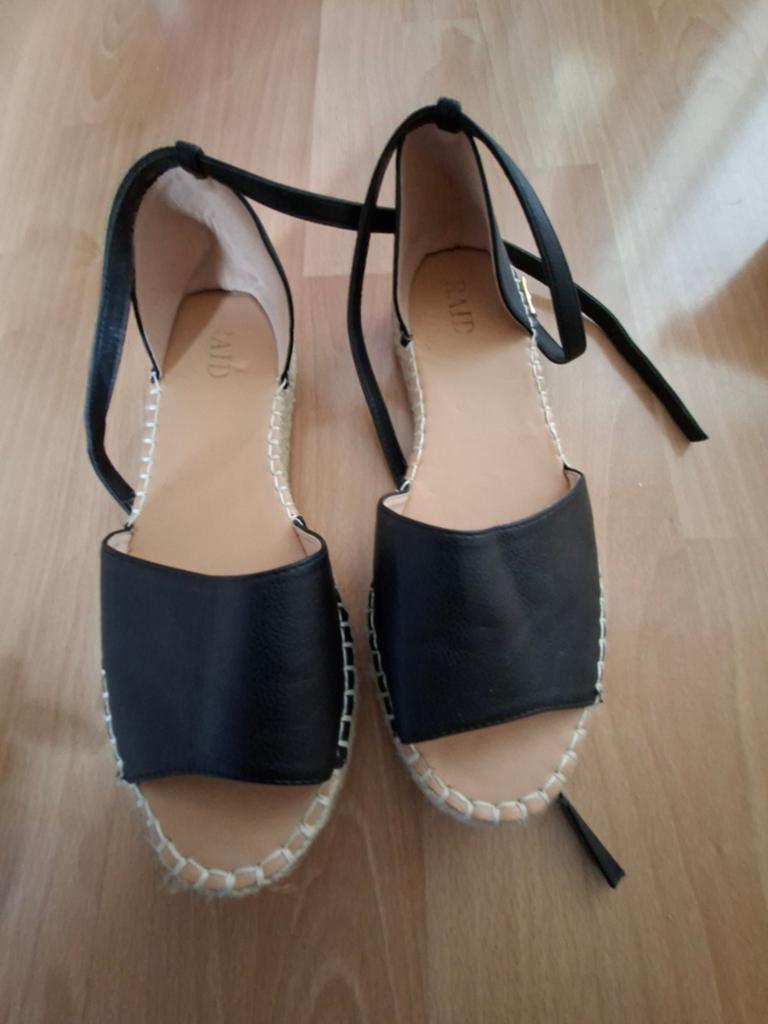 RAID Espadrilles Zwart Maat 38,5 met Enkelbandje, Kleding | Dames, Schoenen, Raid, Ophalen of Verzenden, Zwart, Espadrilles of Moccasins
