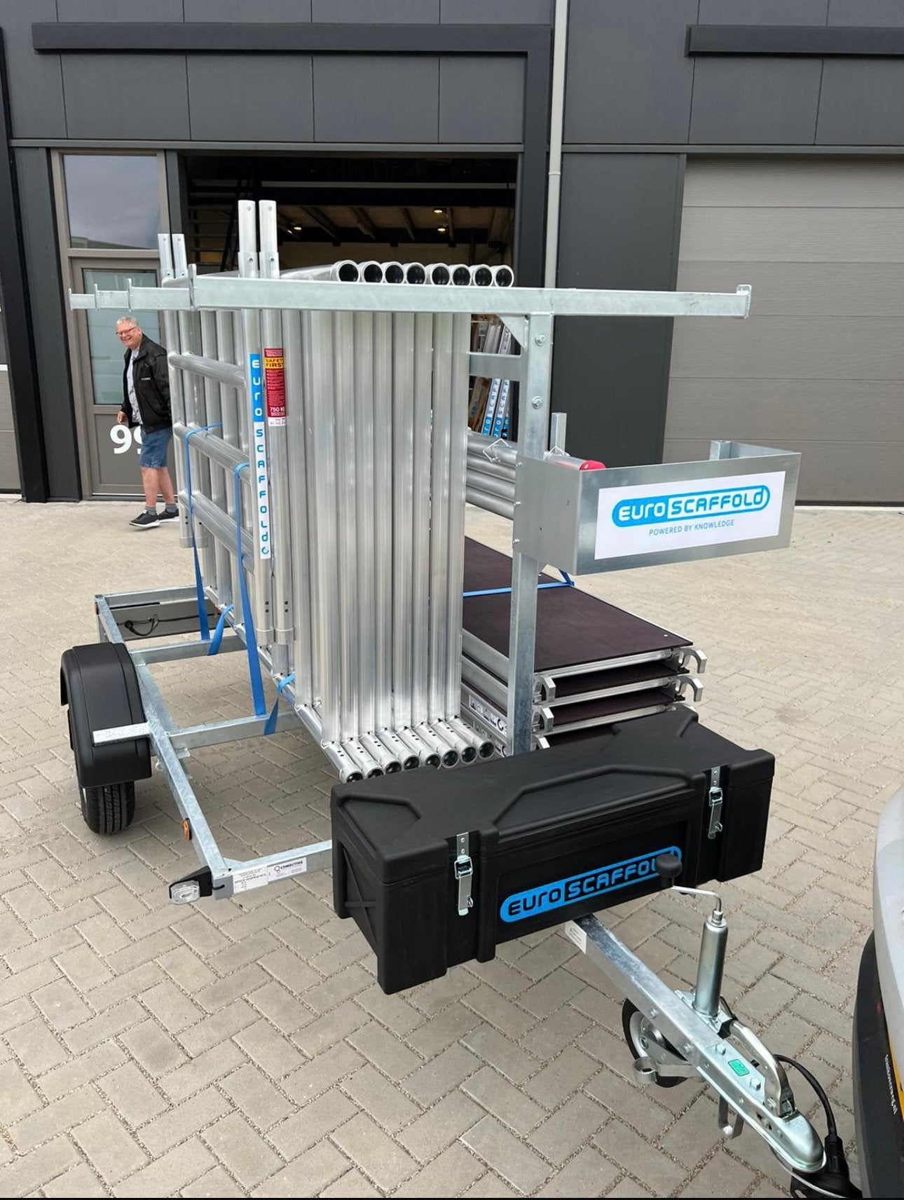 Euro Scaffold Rolsteiger op Aanhanger - Nieuwstaat, Ophalen, Zo goed als nieuw, Rolsteiger of Kamersteiger, 5 meter of hoger