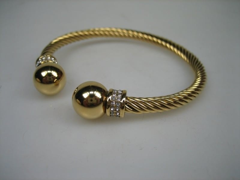 Klem Slavenarmband 18 Karaat Goudkleurig Verguld, Sieraden, Tassen en Uiterlijk, Armbanden, Verzenden, Nieuw, Goud, Overige materialen