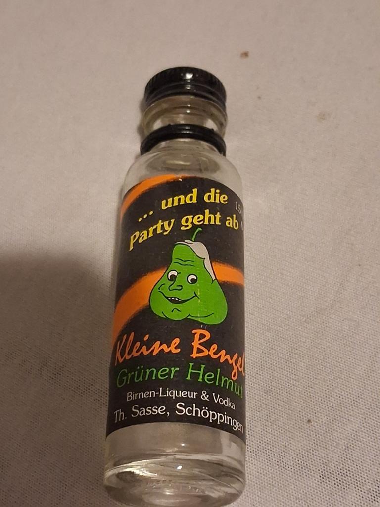 Leeg flesje Kleine Bengel Grüner Helmut likeur, Verzamelen, Ophalen of Verzenden, Gebruikt