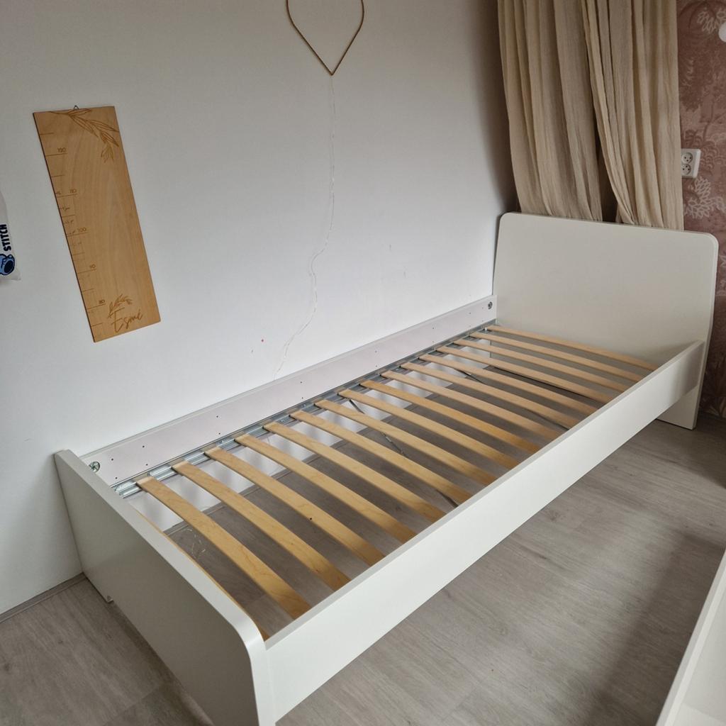 Eenpersoonsbed Ikea Wit, Ophalen, 85 tot 100 cm, Gebruikt, Lattenbodem