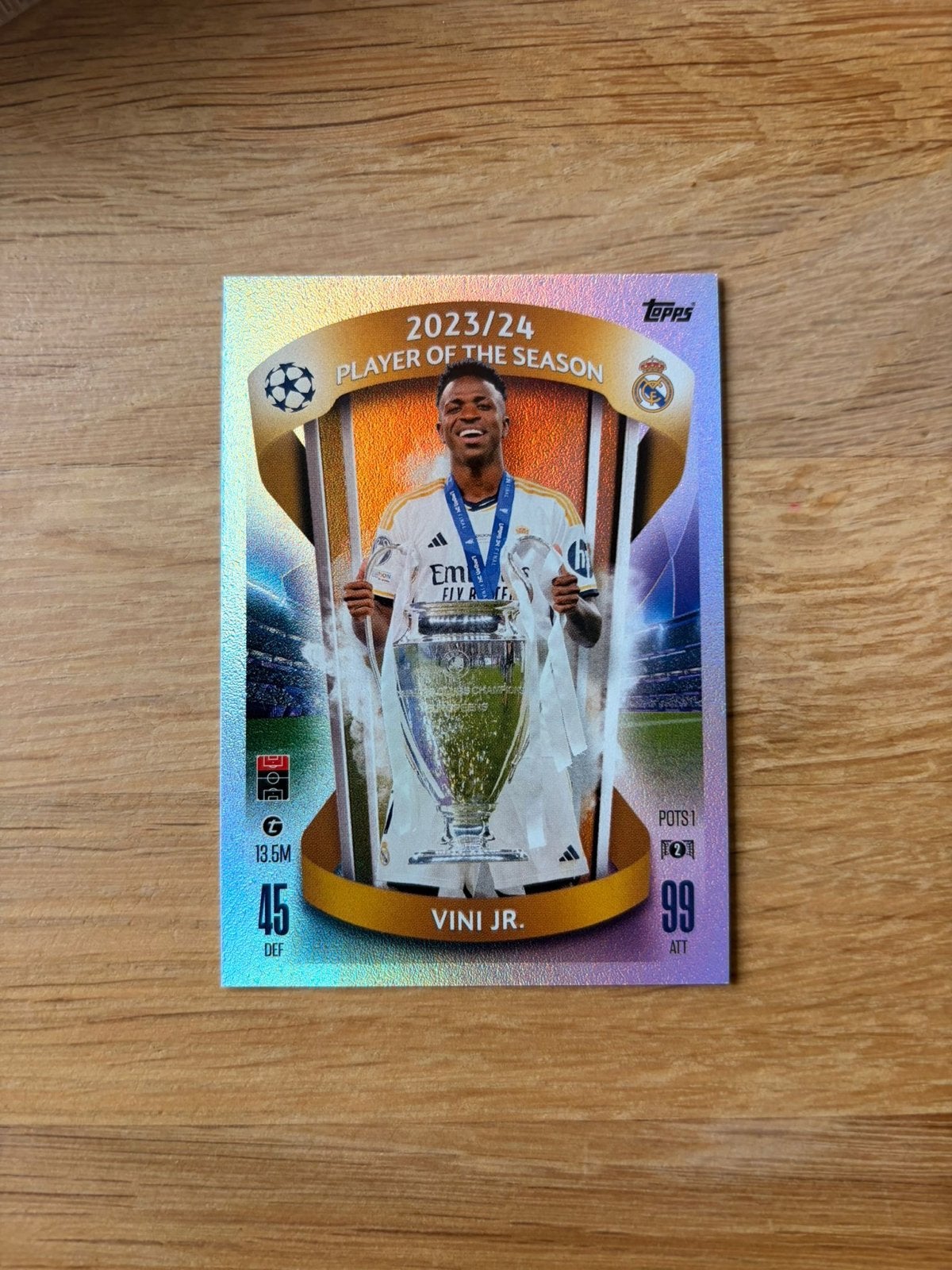 Topps Match Attax 2023/24 Vini Jr. Player of the Season, Ophalen, Zo goed als nieuw, Buitenlandse clubs, Spelerskaart