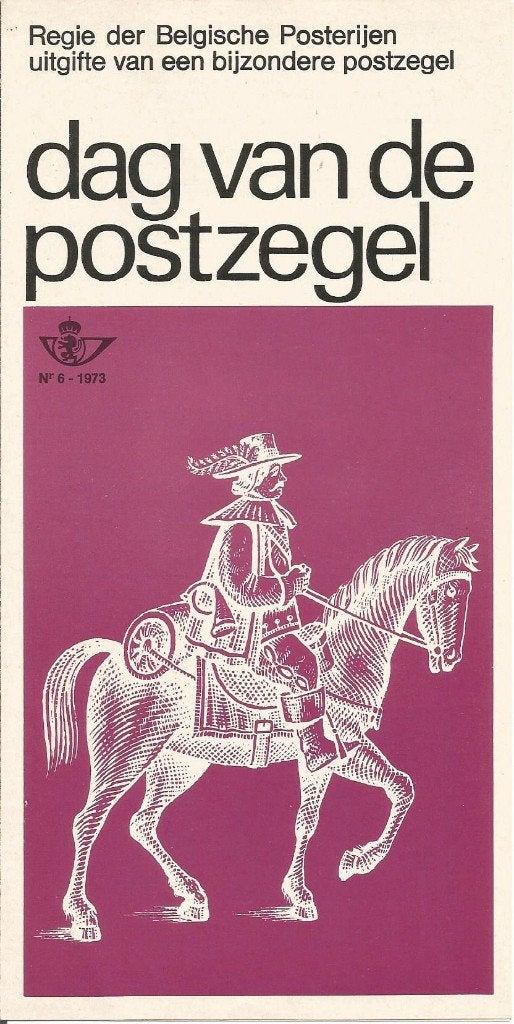 FDC 6/1973 Berchem 28-04-73 Postzegeldag 4,50 Fr (NL)., Met stempel, Ophalen of Verzenden, Gestempeld, 1e dag stempel