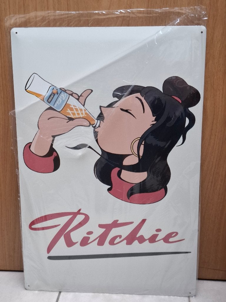 Nieuw reclamebord Ritchie limonade 60 x 40 cm, Verzamelen, Ophalen of Verzenden, Nieuw, Reclamebord