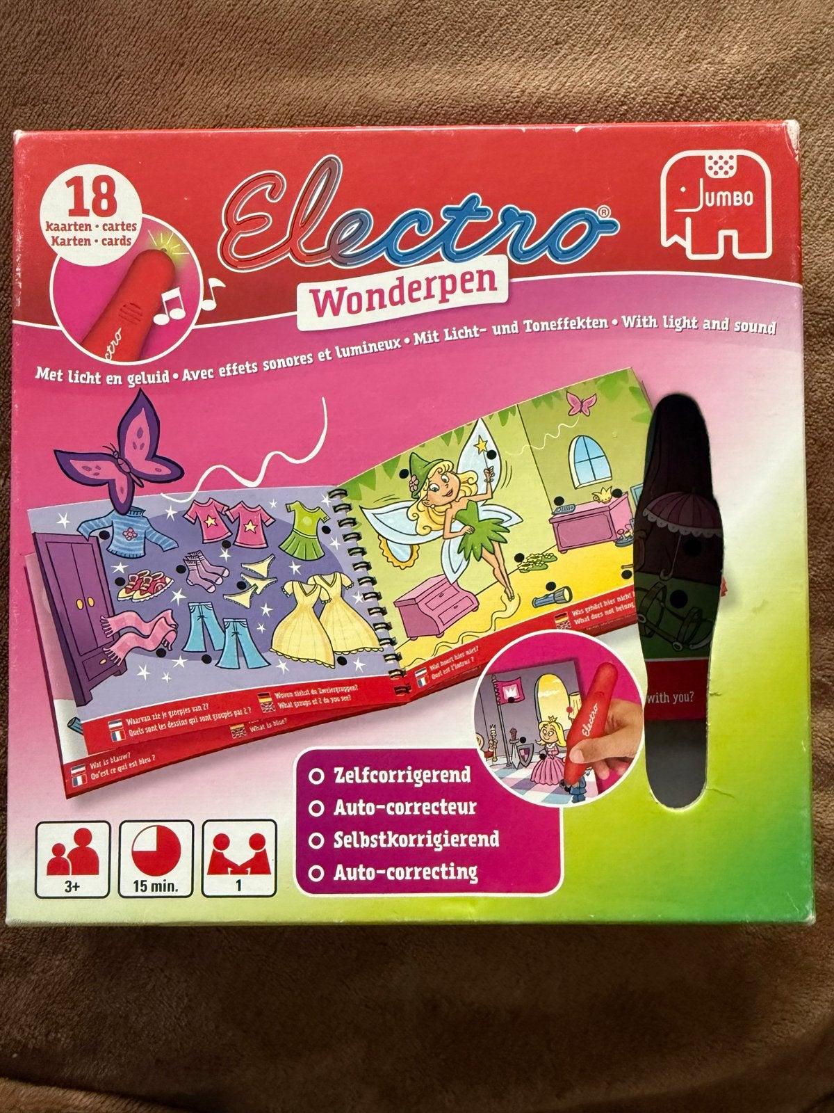Jumbo Electro Wonderpen: Zelfcorrigerend spel met licht en g, Ophalen of Verzenden, Zo goed als nieuw, Puzzelen, Met licht