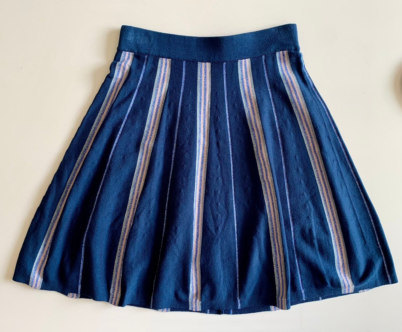 Prachtig rokje met zilverlurex, XS, Nümph, Blauw, Ophalen of Verzenden, Zo goed als nieuw, Maat 34 (XS) of kleiner