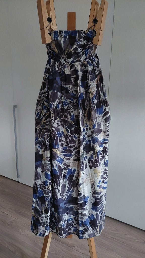 Leuke Desigual strapless jurk, Maat 38/40 (M), Blauw, Ophalen of Verzenden, Zo goed als nieuw