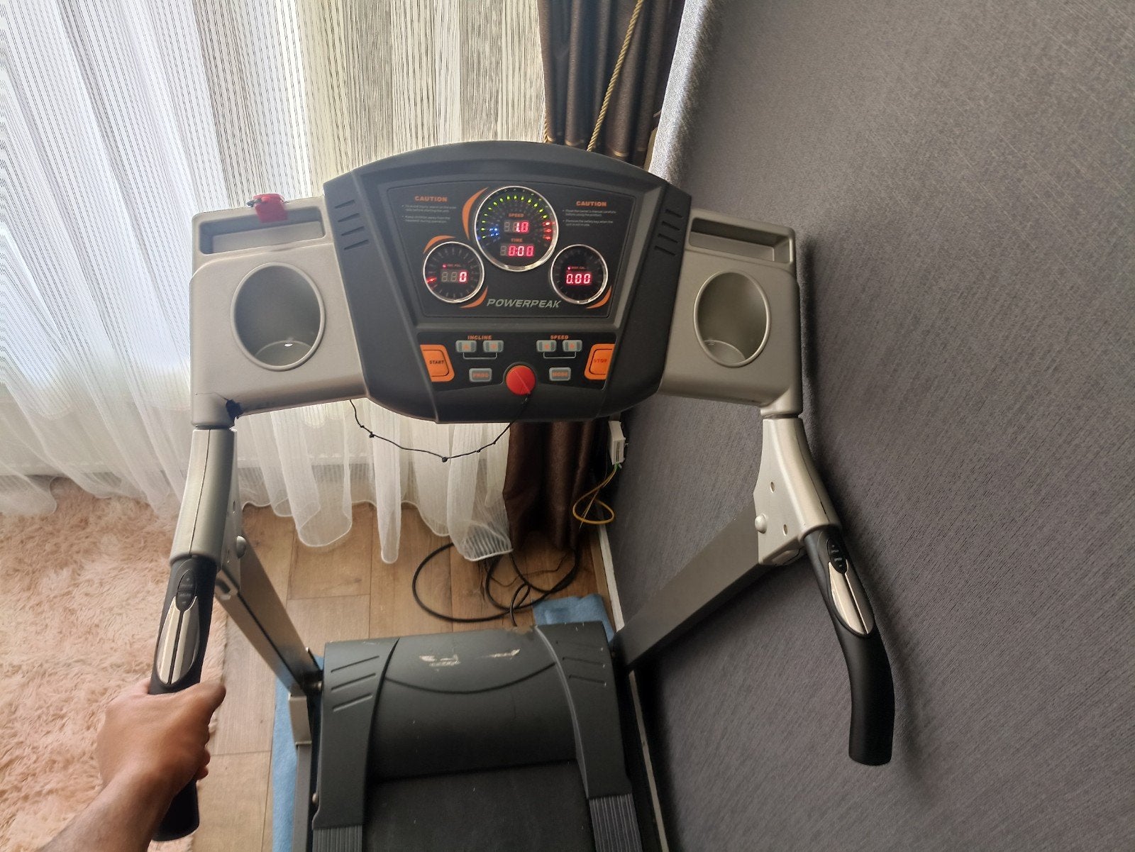PowerPeak Loopband – Ideaal voor Thuisgebruik, Sport en Fitness, Fitnessapparatuur, Ophalen