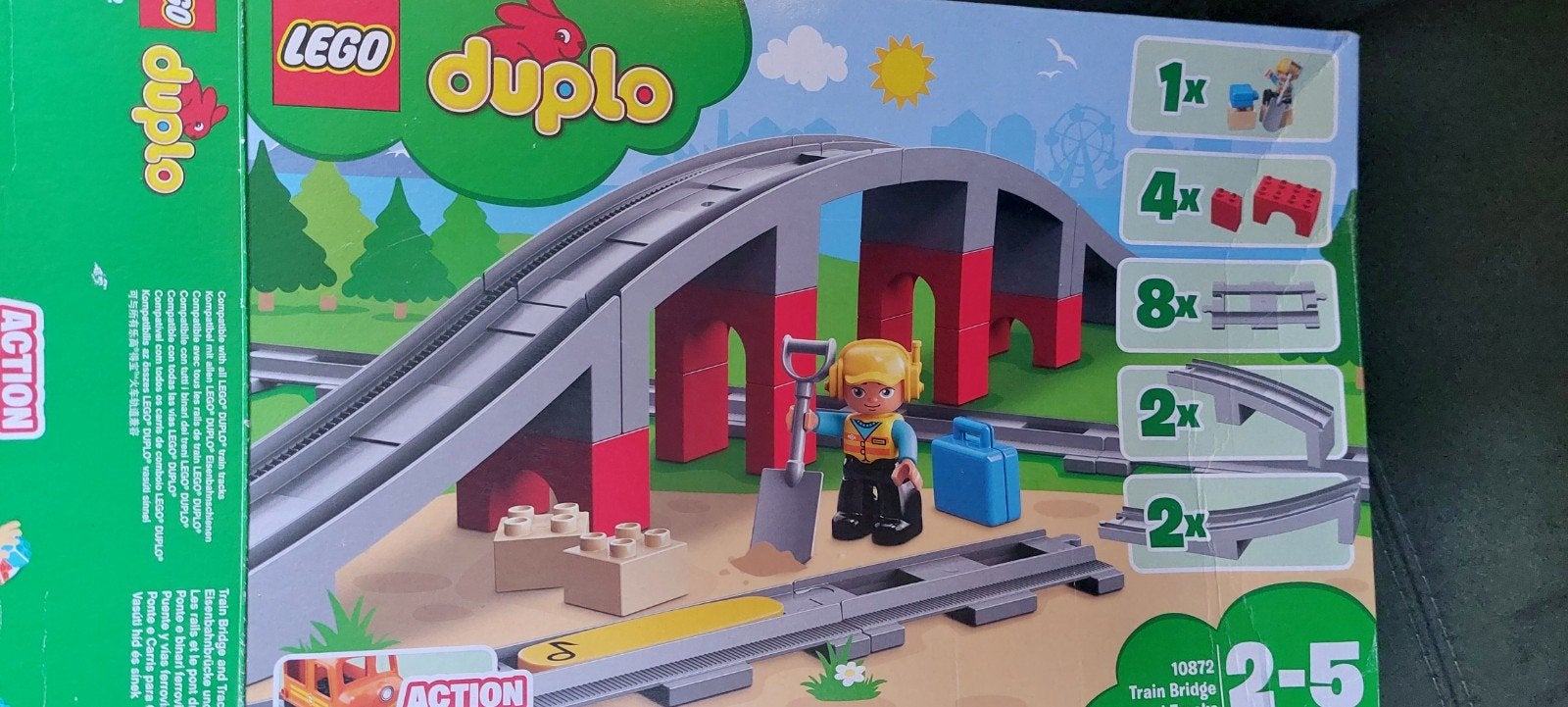 LEGO Duplo Treinbrug en Rails (10872), Ophalen, Zo goed als nieuw, Overige merken