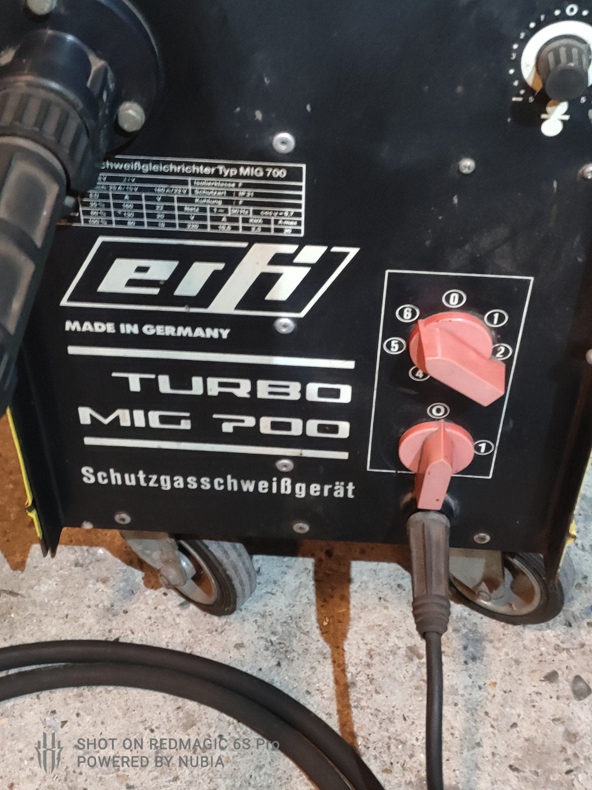 Lasapparaat Erfi Rekord Turbo MIG 700 met toebehoren, Ophalen, Gebruikt