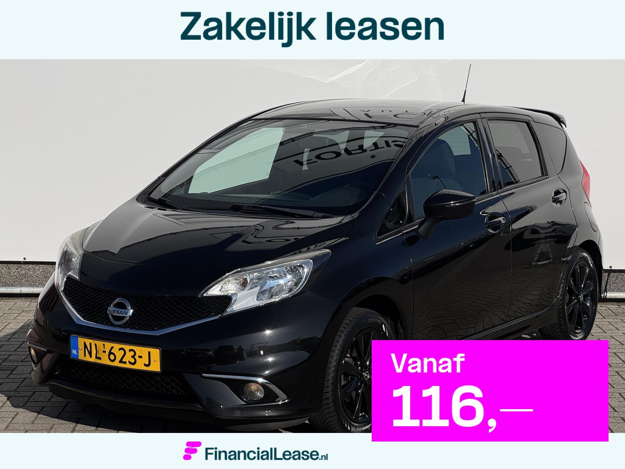 Nissan Note 1.2 Black Edition NL-AUTO | AIRCO | NAVI | GOED, Stof, Euro 6, 1198 cc, Bedrijf