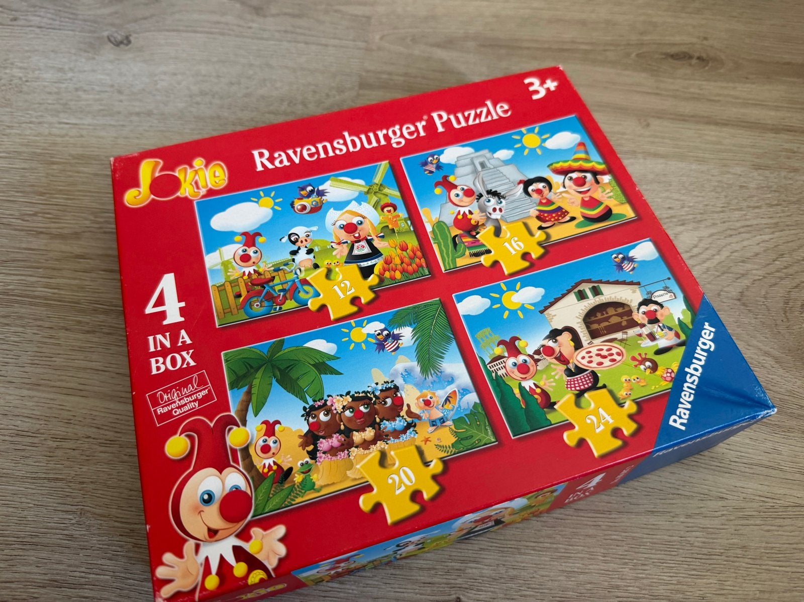 Jokie en Jet Efteling Carnaval Festival Puzzels (4-in-1), Ophalen, 10 tot 50 stukjes, Zo goed als nieuw, 2 tot 4 jaar