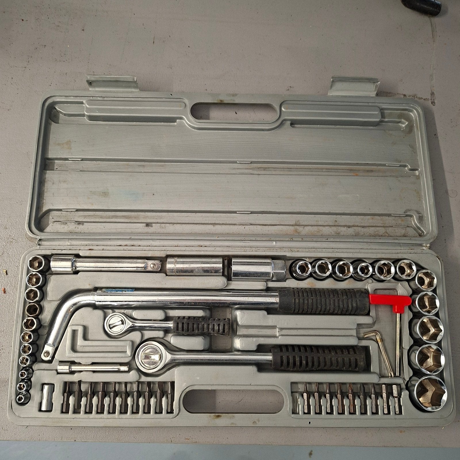 Doppenset 1/2 duims met ratel en bits, Ophalen of Verzenden