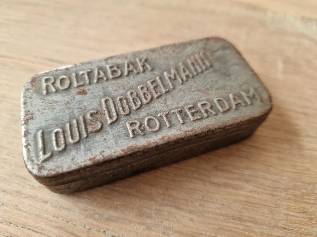 Blik Roltabak Louis Dobbelmann Rotterdam tabaksblik, Ophalen of Verzenden, Overige