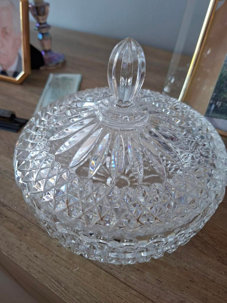 Kristallen koekschaal., Antiek en Kunst, Antiek | Glas en Kristal, Ophalen of Verzenden