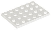 Lego plaatjes 4x6 wit 7 stuks, Ophalen of Verzenden, Gebruikt, Losse stenen, Lego
