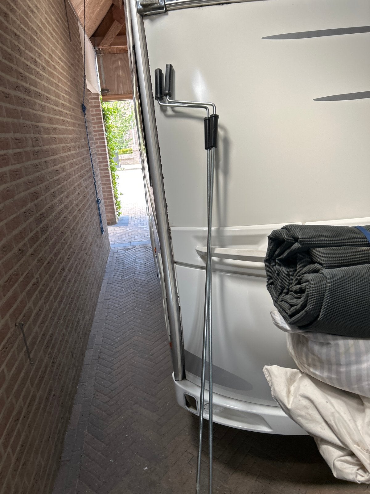 Draaistokken voor zonneschermen., Ophalen of Verzenden, Gebruikt, Knikarmscherm
