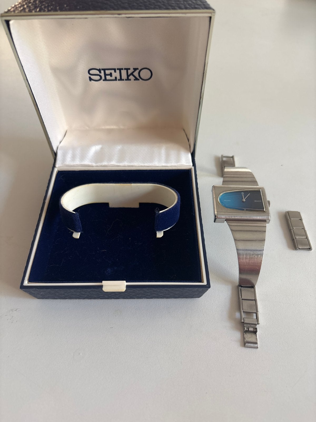 Seiko Asymmetrisch Horloge, Seiko, Gebruikt, Staal, Polshorloge
