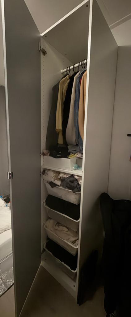 IKEA AHEIM Kledingkast met spiegel en lades, Ophalen, 50 tot 75 cm, 100 tot 150 cm, 150 tot 200 cm