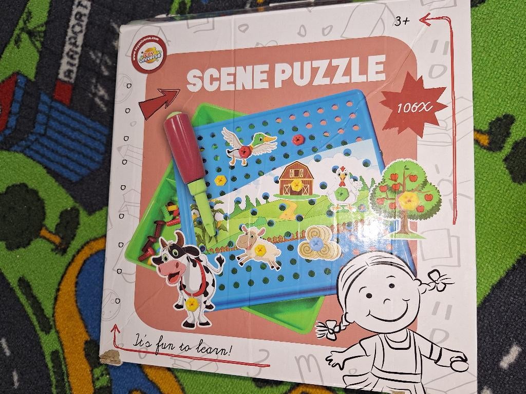 scenepuzzel boxset boerderij met accessoires, Ophalen, Meer dan 50 stukjes