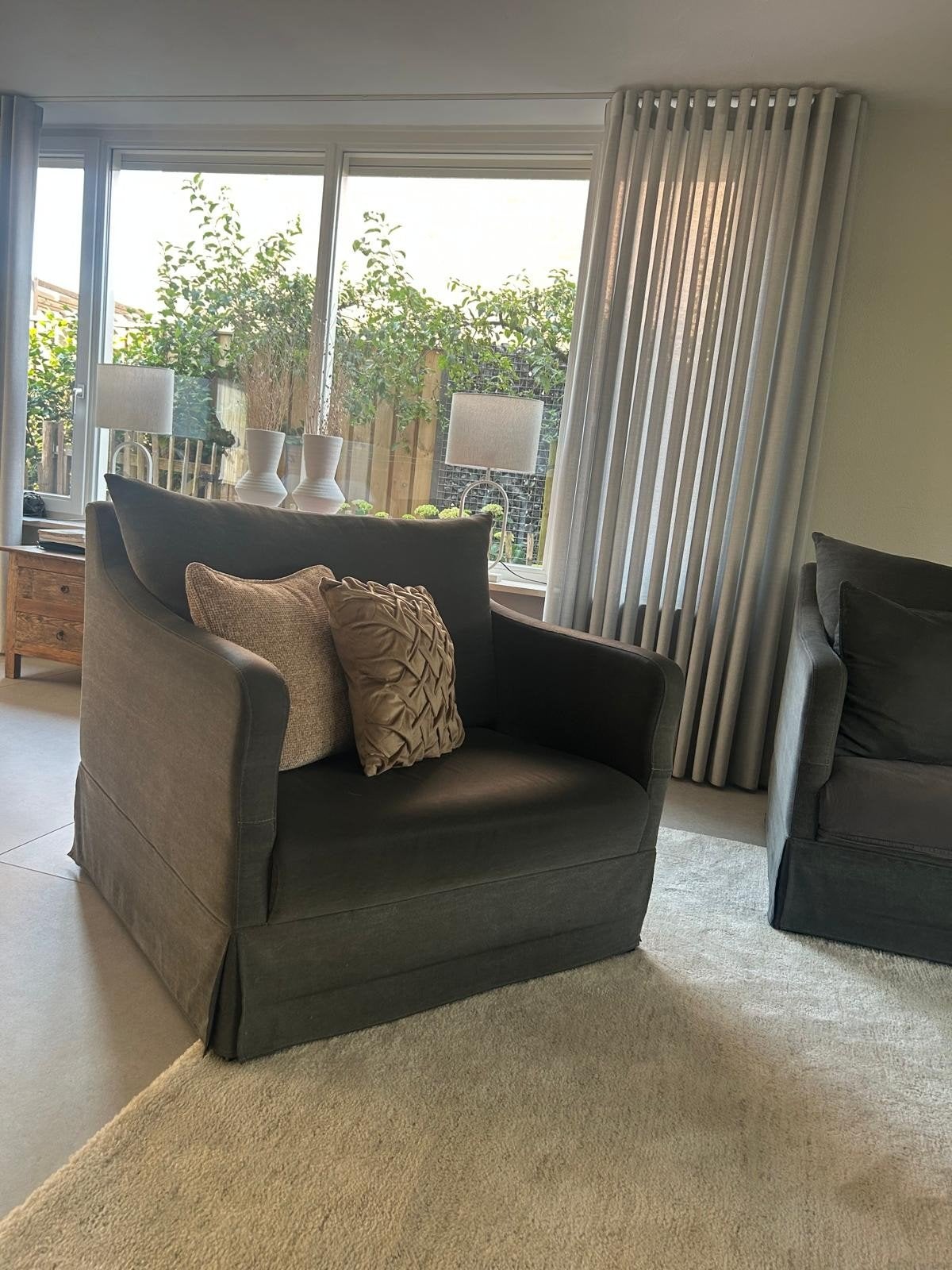 Landelijke 3-zitsbank en bijpassende loveseat, Ophalen, Gebruikt, Driepersoons, 75 tot 100 cm