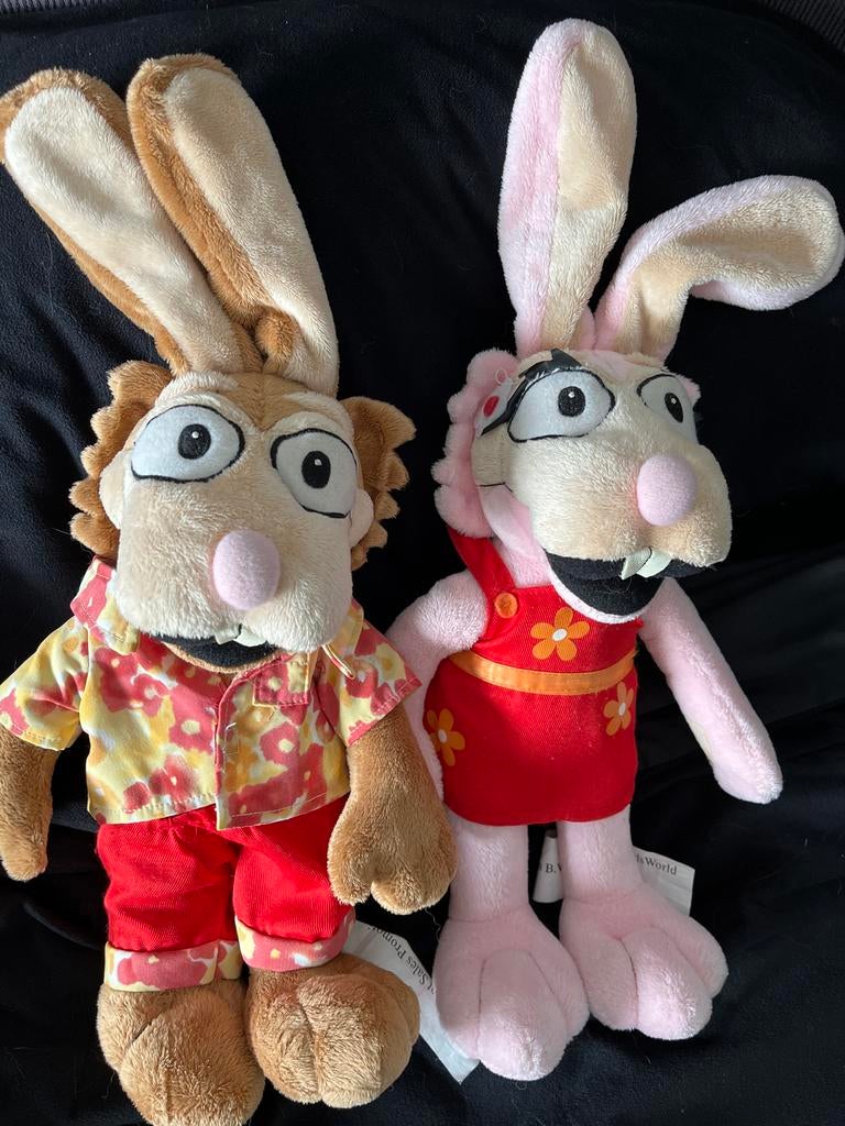 Ko en Kiki Knuffels - Konijn Pluche Speelgoed, Ophalen, Gebruikt, Overige merken, Overige karakters