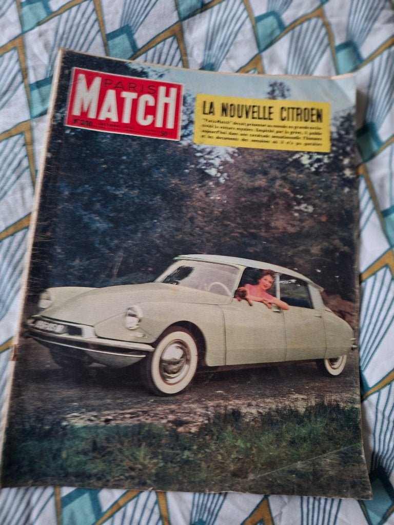 CITROEN ID PARIS MATCH nr340 uit 1955, Verzamelen, Ophalen of Verzenden, Zo goed als nieuw, Auto's