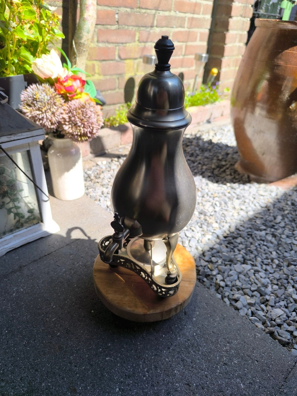 Fraaie Vintage tinnen kraantjeskan /Droppelmina, Antiek en Kunst, Antiek | Tin, Ophalen of Verzenden